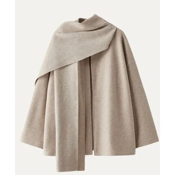 OGL CashSoftOversized Scarf Jacket in Heather Oatmeal M NWT - Picture 5 of 5